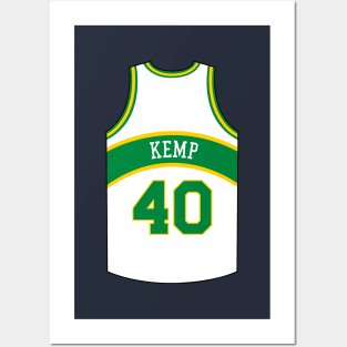 Shawn Kemp Seattle Supersonics Jersey Qiangy Posters and Art